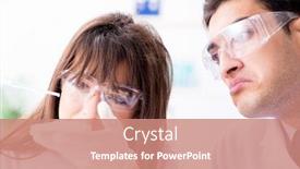  Presentation with testing - Presentation featuring two-lab-doctor-testing-food background and a coral colored foreground