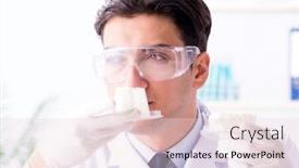  Presentation with testing - Presentation theme with two-lab-doctor-testing-food background and a lemonade colored foreground