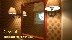  Presentation with lamps - Cool new PPT theme with two-lamps-shining backdrop and a tawny brown colored foreground