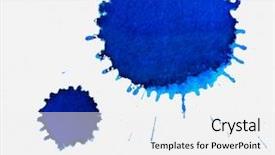  Presentation with ink - Amazing slides having two large blue dried ink backdrop and a white colored foreground
