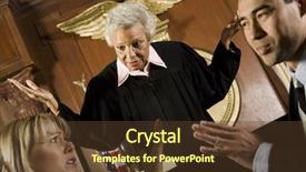  Presentation with courtroom - Amazing presentation theme having two lawyers arguing with judge backdrop and a  colored foreground