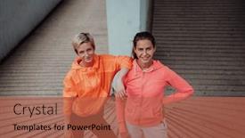  Presentation with lgbt - Presentation consisting of two-lgbt-woman-resting background and a red colored foreground