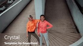  Presentation with lgbt - PPT layouts having two-lgbt-woman-resting background and a gray colored foreground