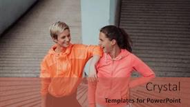  Presentation with lgbt - Slides consisting of two-lgbt-woman-resting background and a red colored foreground