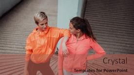  Presentation with lgbt - Presentation theme enhanced with two-lgbt-woman-resting background and a red colored foreground