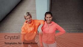  Presentation with lgbt - Presentation theme featuring two-lgbt-woman-resting background and a red colored foreground