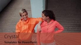  Presentation with lgbt - Slide set consisting of two-lgbt-woman-resting background and a red colored foreground