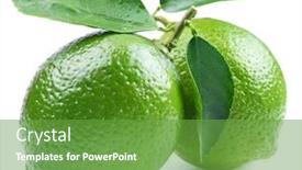  Presentation with citrus - Amazing theme having two-lime-citrus-fruit backdrop and a tawny brown colored foreground