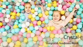  Presentation with underage drinking two teenagers having - Cool new presentation design with two little cheerful girls having backdrop and a blonde colored foreground