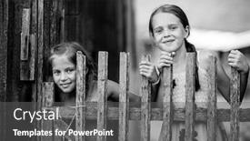  Presentation with black girls - Slide deck featuring two-little-girls-posing-near background and a dark gray colored foreground