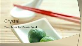  Presentation with chopstick - Beautiful PPT theme featuring two-local-calamansi-limes backdrop and a lemonade colored foreground