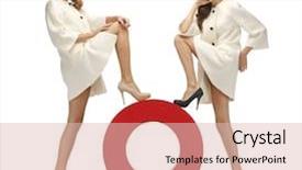  Presentation with coats - Amazing presentation theme having two lovely teenage girls backdrop and a lemonade colored foreground