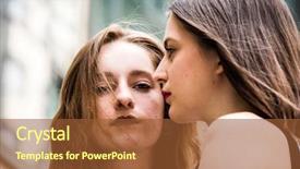  Presentation with different - Beautiful PPT layouts featuring two lovely young hipster models backdrop and a  colored foreground