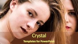  Presentation with german shepherd two young puppys - PPT theme featuring two lovely young hipster models background and a  colored foreground