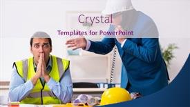  Presentation with architects - Slides enhanced with two-male-architects-working background and a sky blue colored foreground