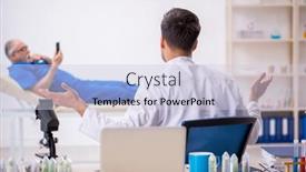  Presentation with drugs - Presentation design featuring two-male-chemists-in-drugs background and a lemonade colored foreground