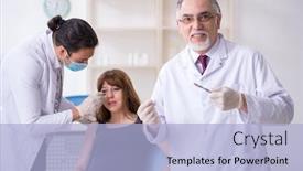  Presentation with plastic surgery - PPT theme with two-male-doctors-and-young background and a light blue colored foreground