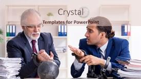  Presentation with webinar for employees - PPT layouts consisting of two-male-employees-unhappy background and a lemonade colored foreground