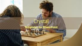  Presentation with mental hospital - Theme enhanced with two-male-patients-of-mental background and a tawny brown colored foreground