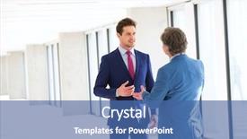  Presentation with colleague farewell goodbye - Amazing presentation design having two man - young businessman talking with male backdrop and a ocean colored foreground