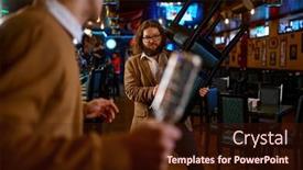  Presentation with hooligan - PPT theme consisting of two-man-hooligan-football-team background and a wine colored foreground