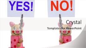  Presentation with wooden - PPT theme featuring two marching wooden piglet - unauthorized background and a  colored foreground