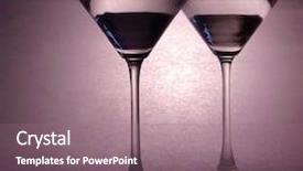  Presentation with lightening - Slides featuring two martini glasses on purple background and a  colored foreground