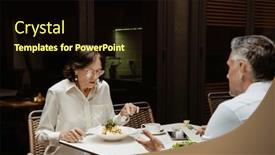  Presentation with formal - PPT layouts featuring two-mature-business-partners and a  colored foreground