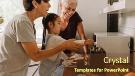  Presentation with cute - PPT layouts consisting of two-mature-woman-and-cute background and a  colored foreground