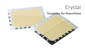  Presentation with nicotine - Slide set consisting of two-medical-nicotine-patches-isolated background and a white colored foreground