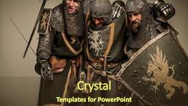  Presentation with knight - Amazing theme having two medieval knights carrying their backdrop and a tawny brown colored foreground