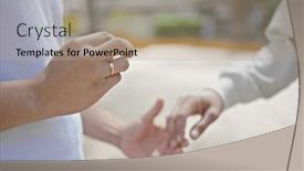  Presentation with married - Slide deck featuring two-men-putting-married-ring background and a coral colored foreground