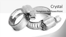  Presentation with white clay tiled roof - Slide set consisting of water grip - two metal hose clamps background and a  colored foreground