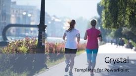  Presentation with middle ages - Amazing slides having two middle aged female friends backdrop and a seafoam green colored foreground