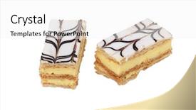  Presentation with pastries - Slides having two mille-feuille pastries background and a white colored foreground