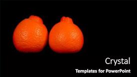  Presentation with black - Theme having two-minneola-oranges-isolated background and a black colored foreground