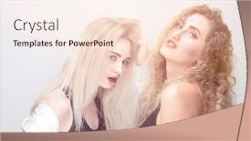  Presentation with black girls - Cool new PPT layouts with two modern girls in black shirts backdrop and a lemonade colored foreground