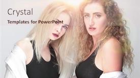  Presentation with black girls - Slides enhanced with two modern girls in black shirts background and a lemonade colored foreground