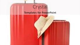  Presentation with modern - Slides featuring two-modern-suitcases-and-hats background and a sky blue colored foreground