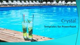  Presentation with lime - PPT layouts consisting of two-mojito-cocktail-with-lime background and a cyan colored foreground