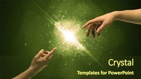  Presentation with spark - Theme with two naked male hands background and a tawny brown colored foreground