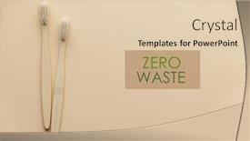  Presentation with flat - PPT layouts having two-natural-wooden-toothbrushes background and a lemonade colored foreground