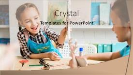  Presentation with underage drinking two teenagers having - Amazing slide deck having two naughty schoolgirls having fun at lesson while sitting by desk and playing with self-made toys or decorations backdrop and a lemonade colored foreground