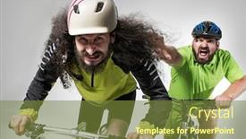  Presentation with bike - PPT layouts having two-nerdy-guys-riding background and a tawny brown colored foreground