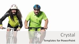  Presentation with man riding big bike motor - Amazing presentation theme having two-nerdy-guys-riding backdrop and a white colored foreground