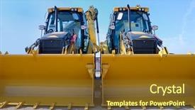  Presentation with gala new orleans - PPT layouts with two new bulldozers background and a tawny brown colored foreground