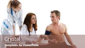  Presentation with nurses - Audience pleasing slides consisting of two-nurses-and-the-young backdrop and a tawny brown colored foreground