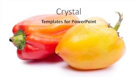  Presentation with peppers - PPT layouts with two-old-bell-peppers-isolated background and a white colored foreground