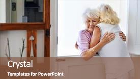  Presentation with waikiki old - Cool new slide set with two old friends hugging each backdrop and a tawny brown colored foreground