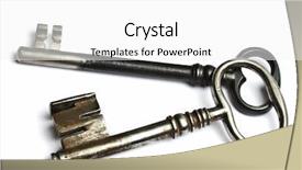  Presentation with old fashioned black and white - Audience pleasing presentation theme consisting of two old keys isolated backdrop and a white colored foreground
